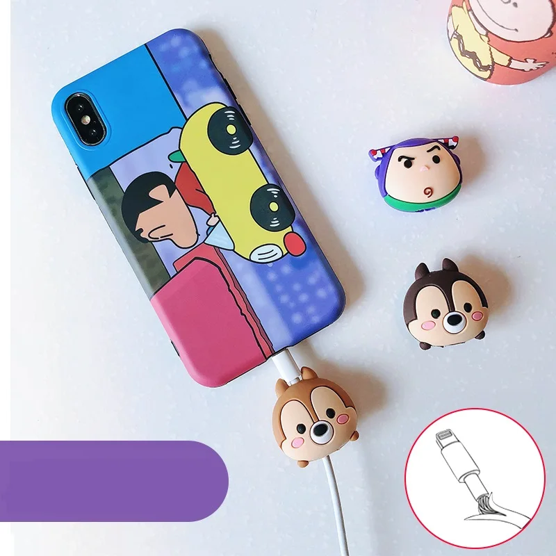 Новый дизайн мультяшный кабель для защиты от укусов iPhone X XS Max 7 8 Pin универсальный