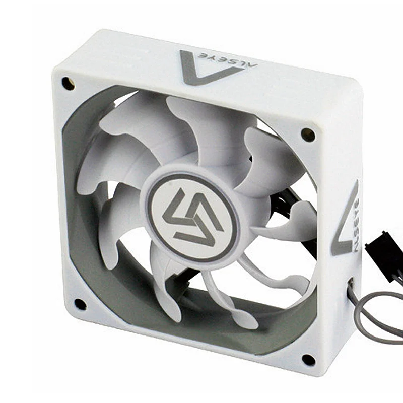 ALSEYE 2 шт. компьютерный корпус вентилятора 80 мм белый силиконовая кожа 2000 ОБ./МИН.