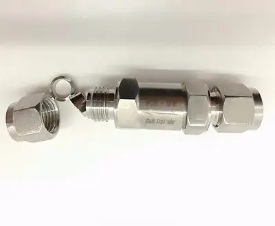 

316 Stainless Steel Check Valve Compression Fitting Max Pressure 40 Mpa Fit for 3/8" O/D Tube