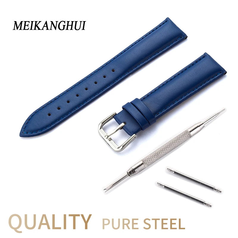 New design white Watches Band watch Accessories strap For Women 14 15 16 17 18 19 20 mm Leather watch band watch bracelet