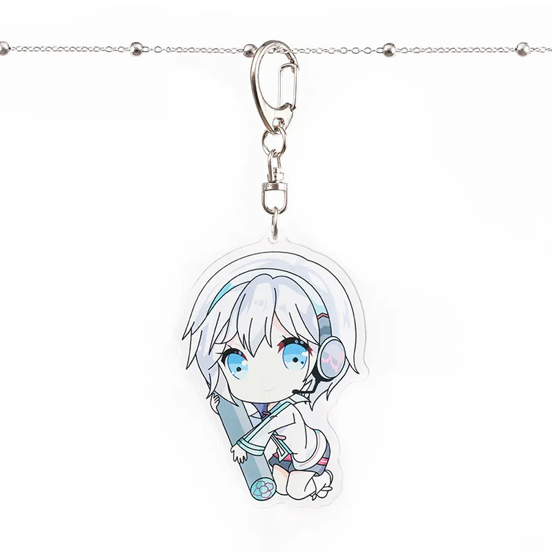 2 Мультфильм Luo Tianyi Hatsune Мику акриловый брелок Yuezheng Ling Yan He Yuezheng Longya милый смешной кулон брелок Llavero детская игрушка - Цвет: 2