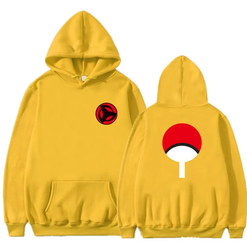 23yellow Новое поступление толстовки с капюшоном в стиле Харадзюку аниме Наруто Учиха Узумаки Хатаке с принтом глаз пуловер Толстовка в стиле хип-хоп Уличная одежда - Цвет: 23yellow