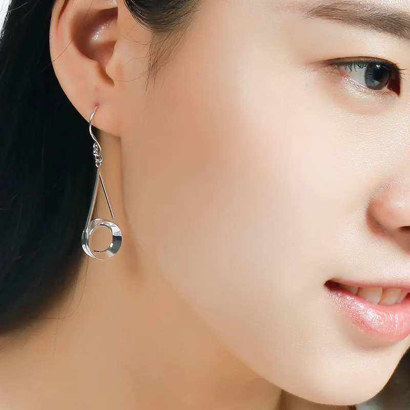 SA SILVERAGE Real 925 Sterling Silver Fox Drop Dangle Earrings | Украшения и аксессуары