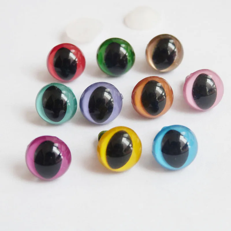 1000 шт./лот --- 12 мм безопасные игрушки кошачий глаз и шайбы