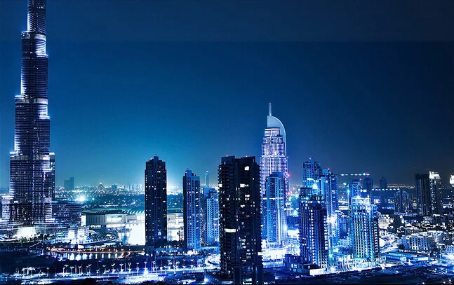 Custom wallpaper photo the Dubai city of night landscape for living room bedroom TV background wall papel de parede | Обустройство