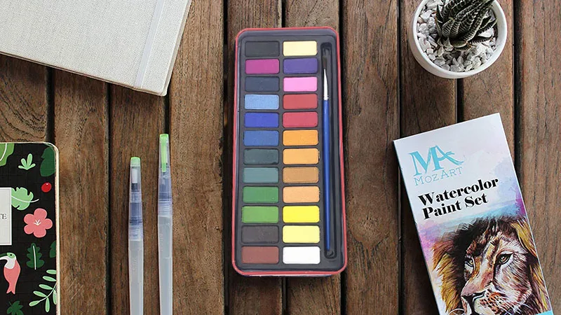 Professional акварель набор красок Твердые акварельные Aquarelle коробка цвета книги по искусству краски ing для инструменты для художников наборы ухода за кожей 18/24 цвета