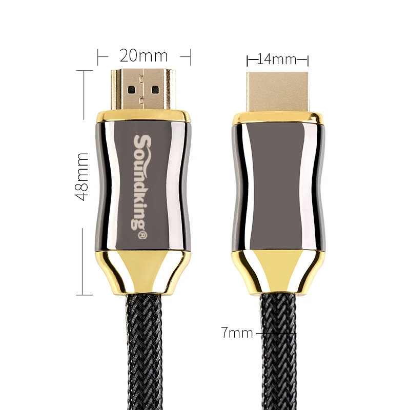 Soundking HDMI кабель 2,0 2k* 4k Аудио Видео HDMI к HDMI Мужской кабель 3D для PS3 проектор HD ТВ STB ноутбук 1,5/2/3/5 M B47