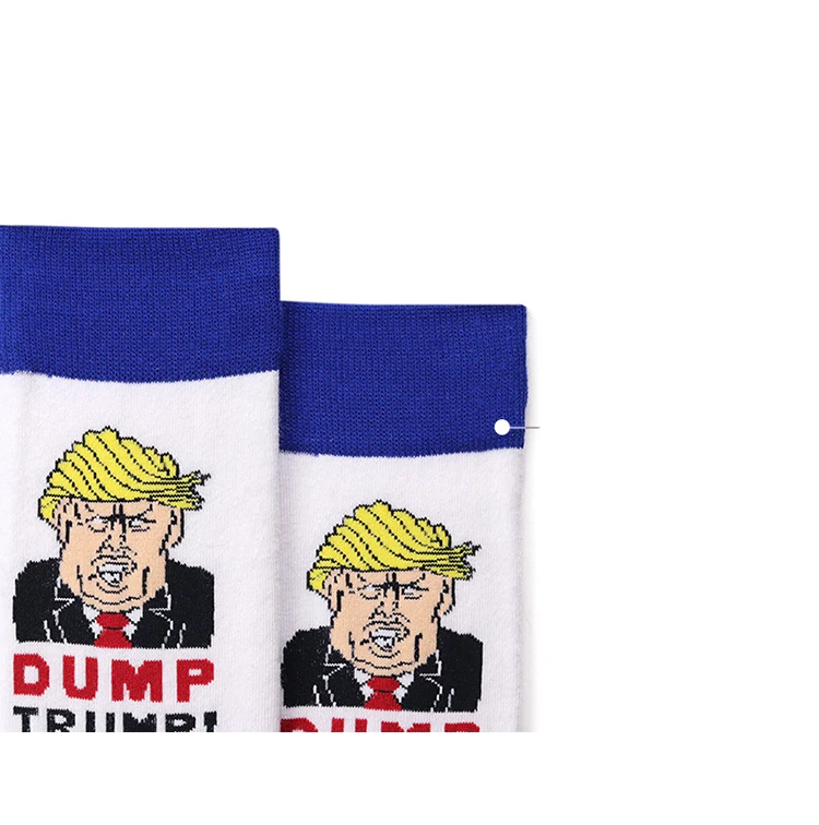 Забавные креативные носки Дональд Трамп делает Америку большой снова Национальный флаг звезды полосы Носки Женские повседневные мужские короткие счастье хлопок носки