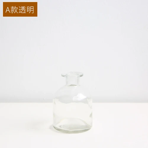 W-A INS Small Mouth Glass Transparent Vase Nordic Wind Dried Flower Vases Japanese Home Wedding Decoration Colorful Flower Vases - Цвет: W-A