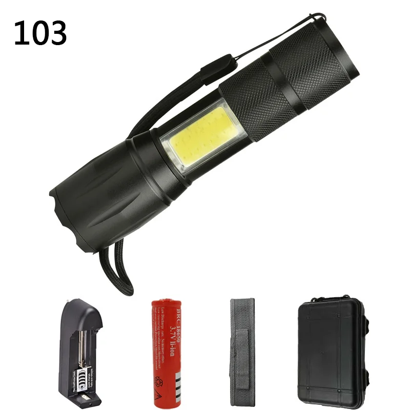 Option H Litwod z20 103 микро USB порт перезаряжаемый светодиодный фонарь XML T6 COB 5000лм 4 режима масштабируемый для кемпинга - Испускаемый цвет: Option H