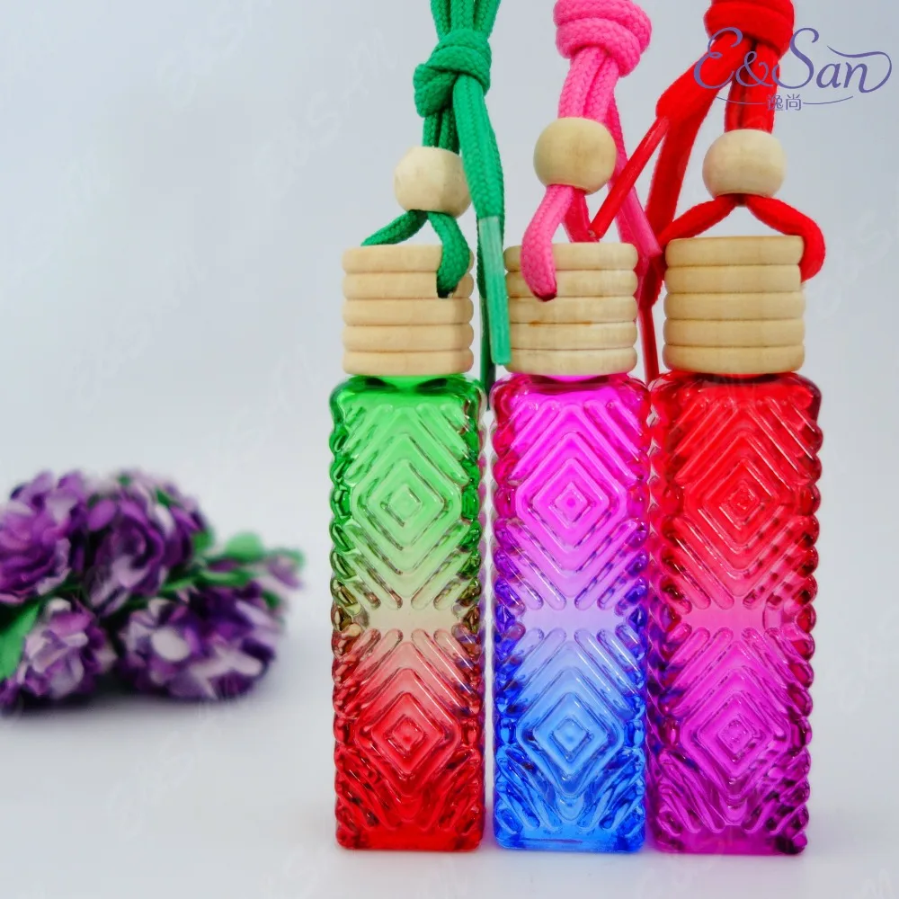 Женская длинная квадратная блестящая Автомобильная декорация стеклянная