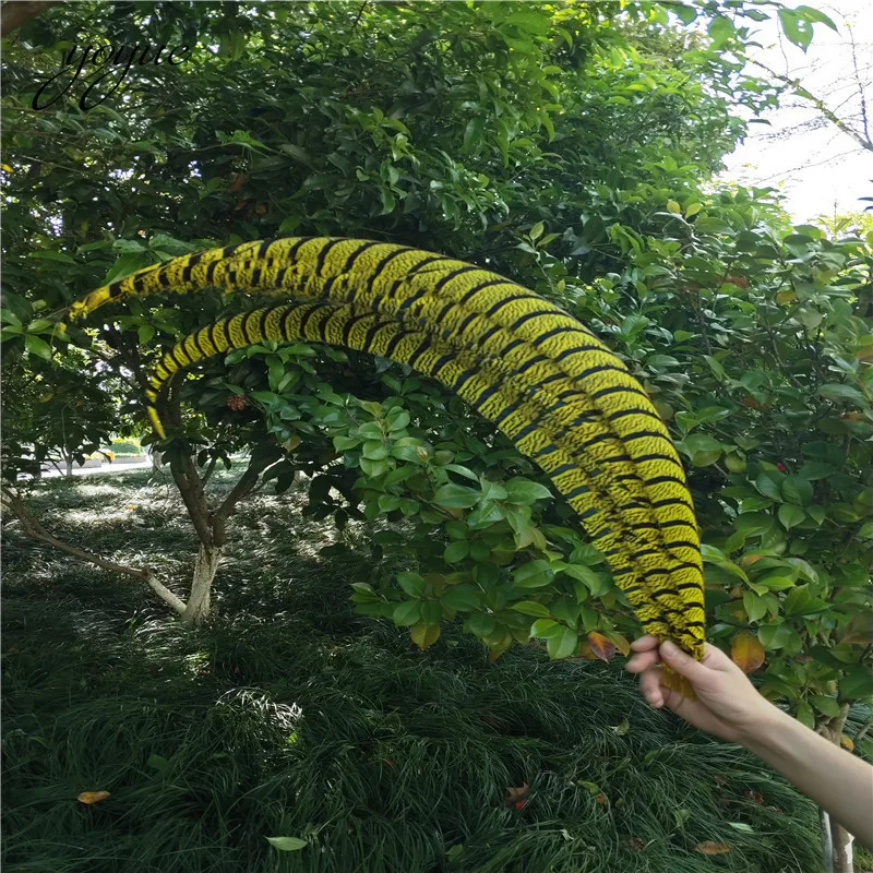 Yellow 20 шт 36-40 инш/90-100 см натуральный Алмазный фазан перо фазана перья фазана для карнавальные костюмы косплей украшения - Цвет: Yellow