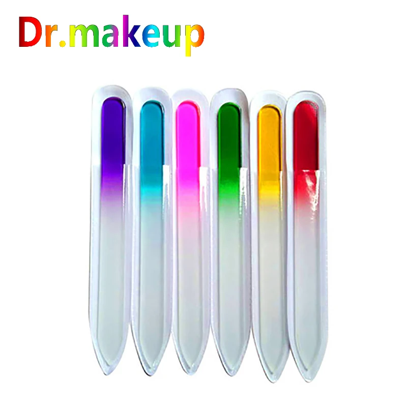 Dr. makeup Красочные Стеклянные пилочки для ногтей художественные инструменты