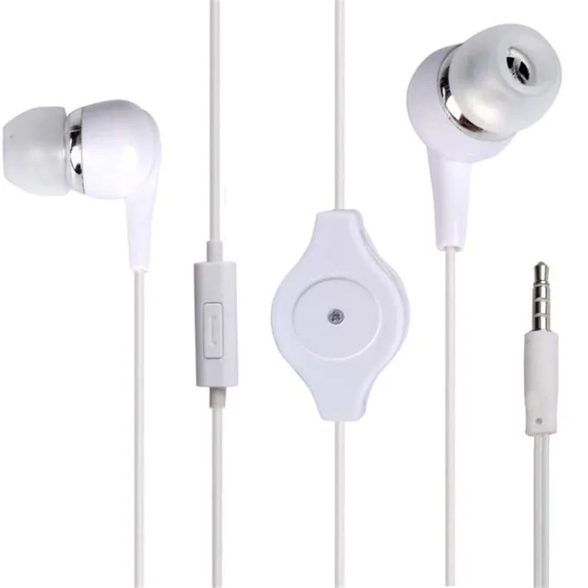 1PC 3.5mm Retractable Storage Super Bass Stereo In-Ear Earphone Sport Headset BINMER Futural Digital Drop Shipping F25 | Электроника