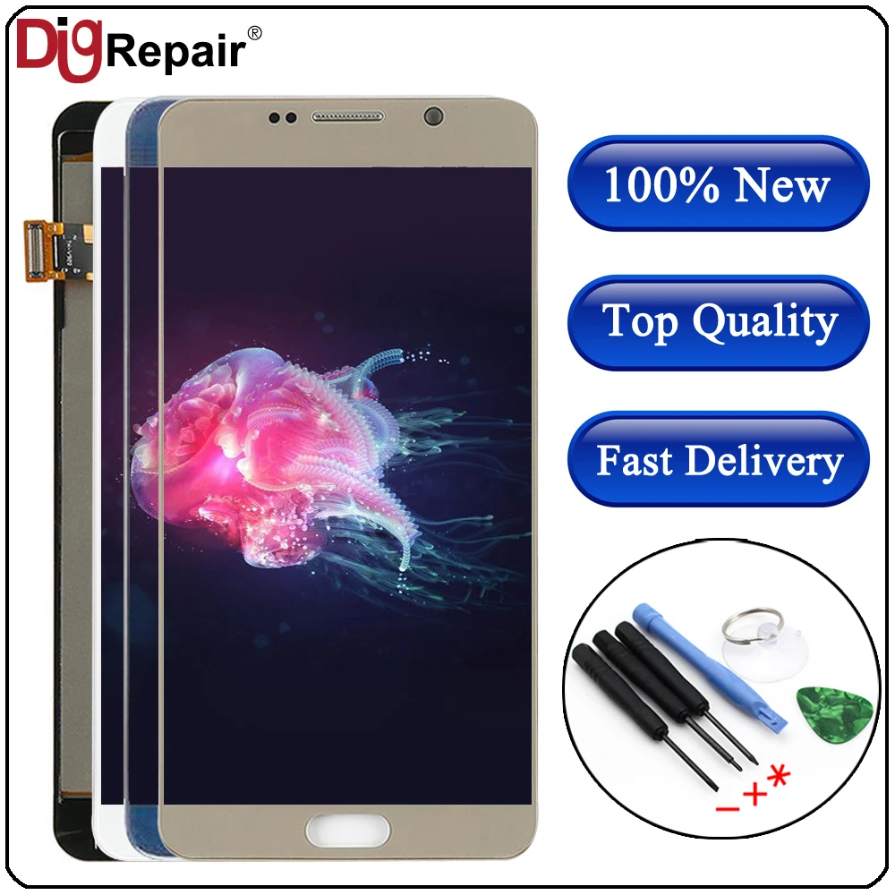 Для samsung Note 5 lcd N920 N920F N920P N920A N920C ЖК-дисплей сенсорный экран дигитайзер Замена для samsung Galaxy Note 5 lcd
