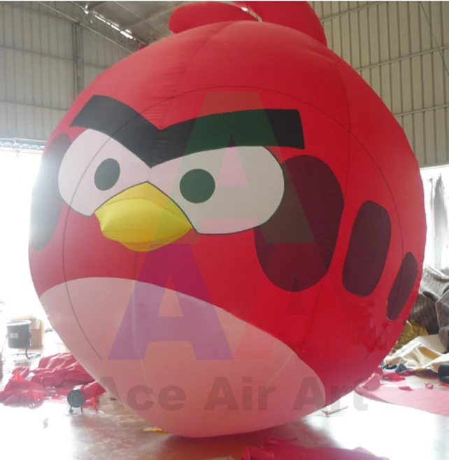 Надувная круглая птица на заказ модель angry Bird для рекламы продвижение с