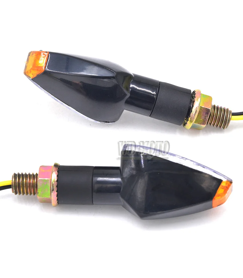 Новый Мотоцикл Черный Корпус Прозрачные Линзы 14 LED Янтарный Сигналы Поворота