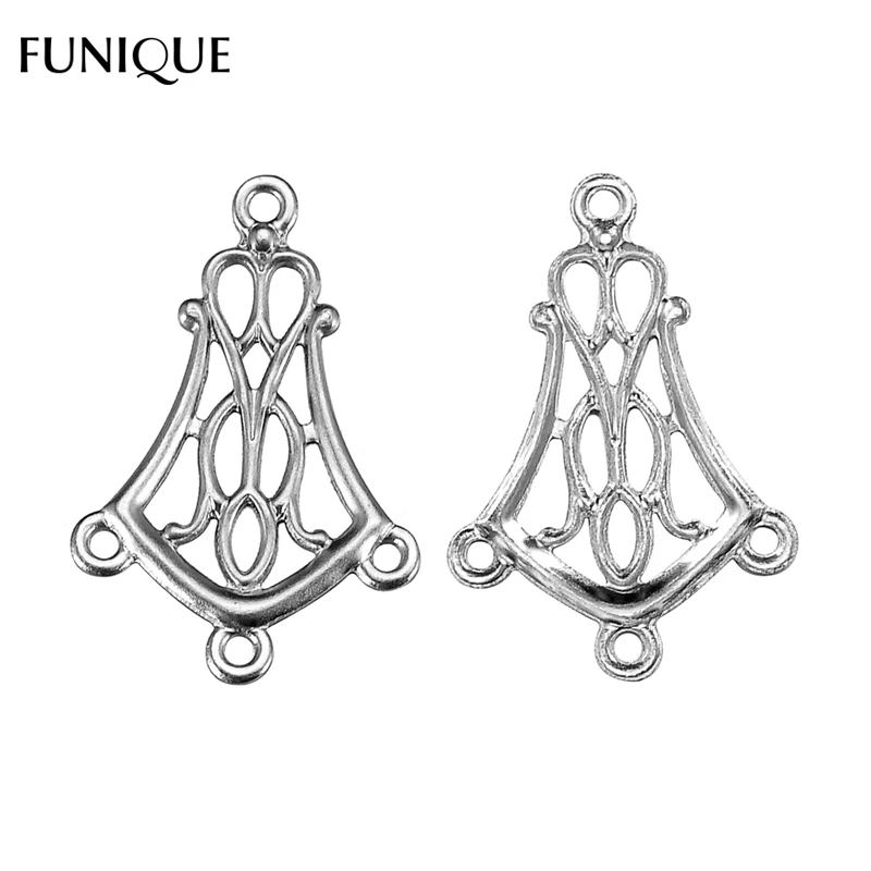 FUNIQUE 30 шт. модный прорезной узор из нержавеющей стали разъем с 4 отверстиями для DIY