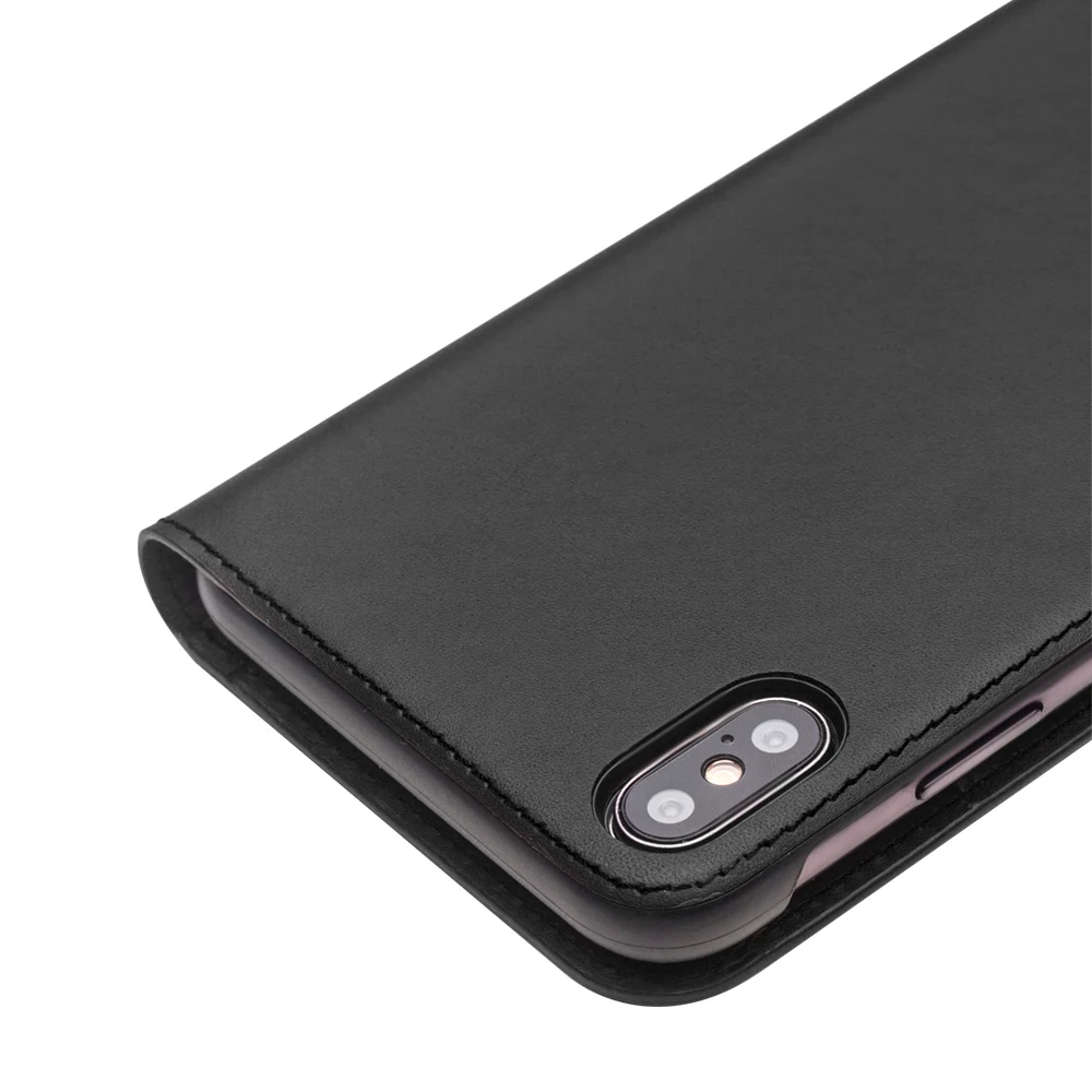 Чехол QIALINO для Iphone XS MAX Роскошный кошелек ручной работы из 100% натуральной кожи