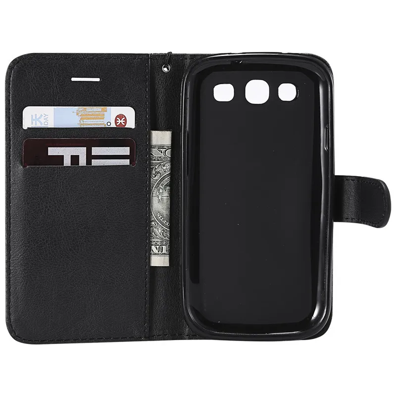 Luxury Leather Case For Samsung Galaxy S3 Wallet Flip Cover Neo GT-i9300 Duos GT-I9300i I9300 GT-I930 | Мобильные телефоны и