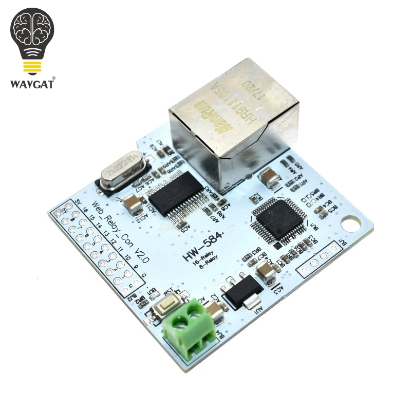WAVGAT 8-канальный 28J60 W5100 RJ45 сетевой релейный переключатель управления 5 в