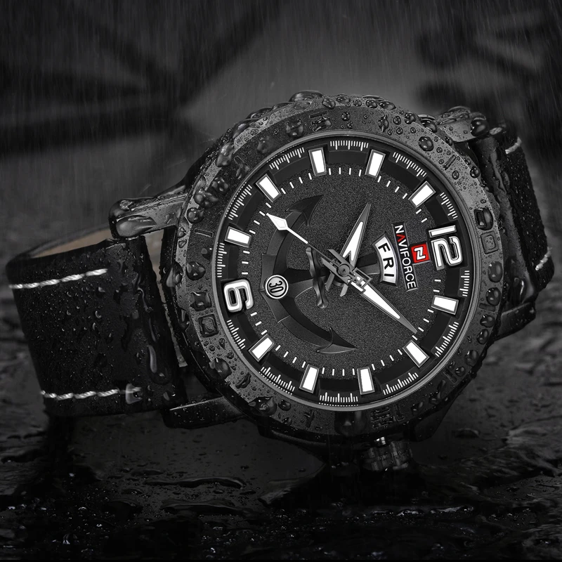 NAVIFORCE Роскошные Брендовые мужские военные спортивные часы Мужские Аналоговые