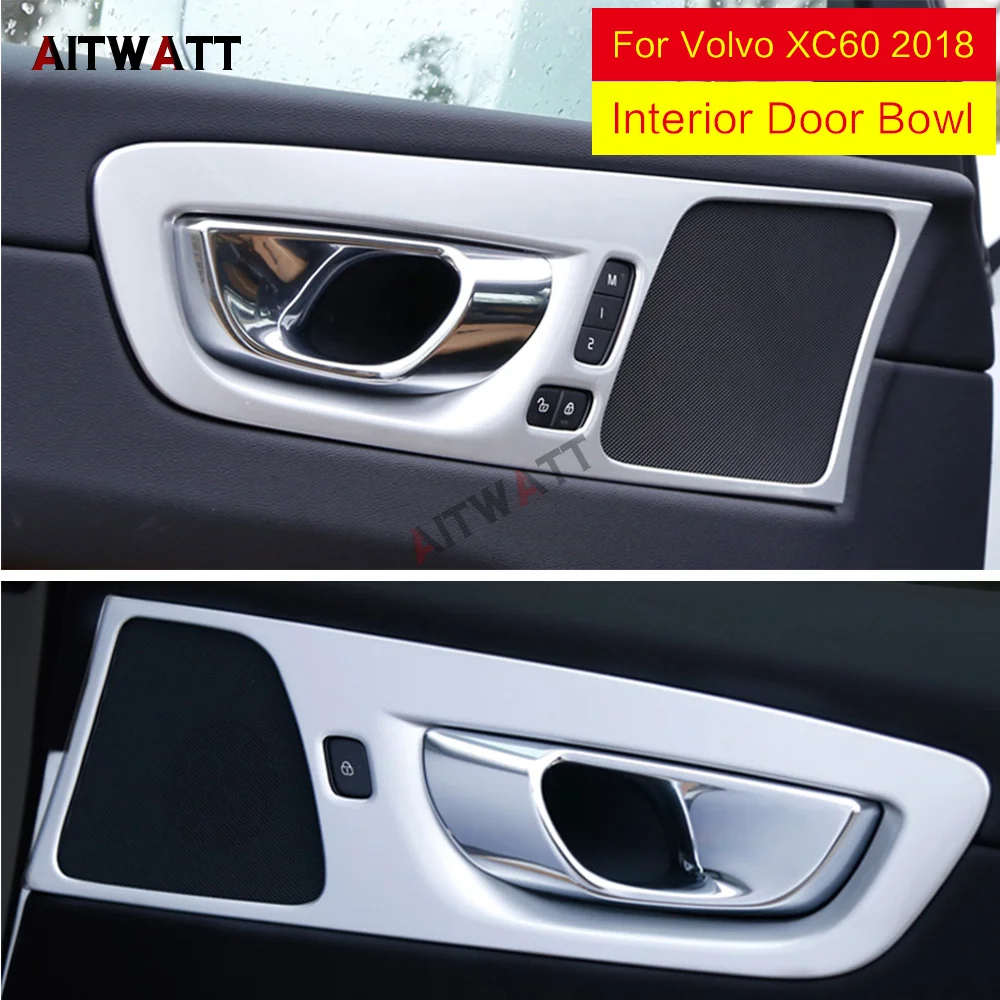 AITWATT для Volvo XC60 2018 ABS матовая крышка внутренней двери с ручным зажимом кольцевые