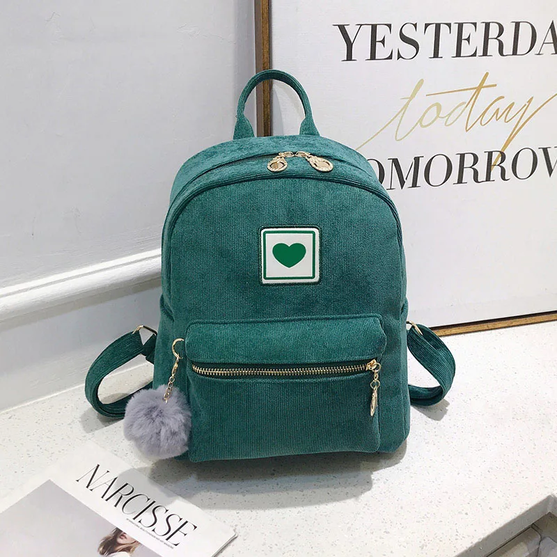 Модные женские рюкзаки школьные сумки сумка на плечо милый вельветовый рюкзак с