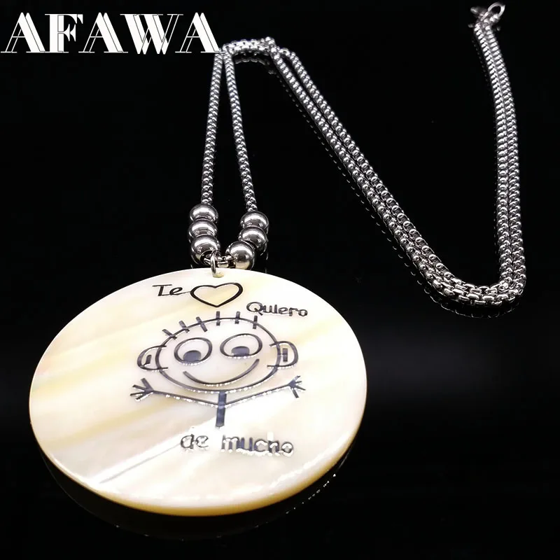 Большое ожерелье в виде ракушки милые Подвески для мальчиков массивное из