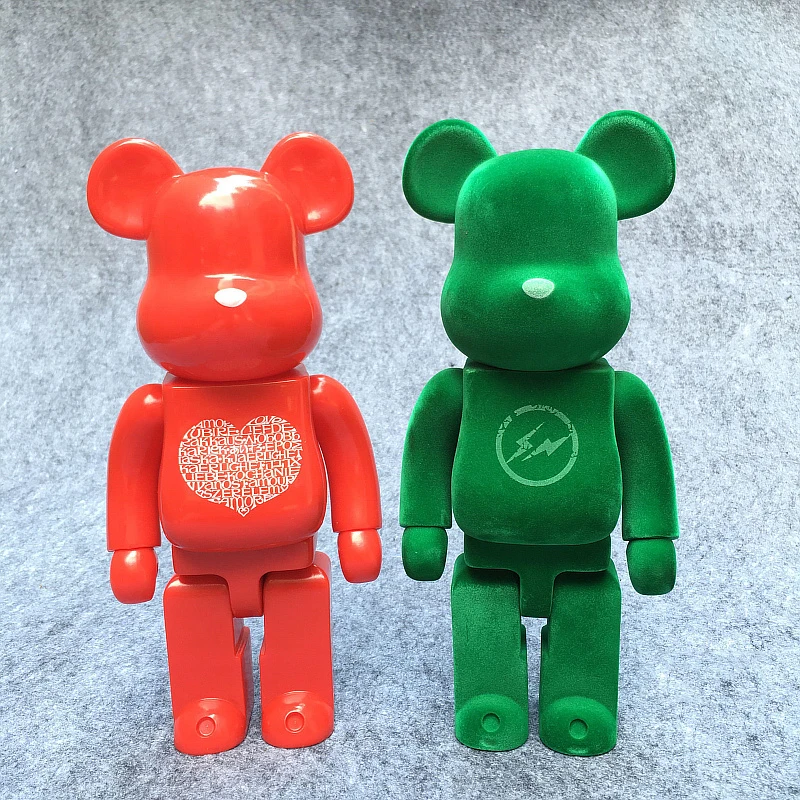 

New Be@rbrick 400% Fashion Toys Lovers Bears Lightning Flash Bears Pvc Action Figure Collection In Retail Box