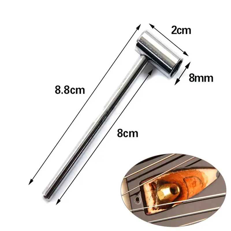8mm 1 шт., 7 мм или 8 мм, 5/16 дюйма, шестигранный гаечный ключ для гитары, инструмент для ремонта, регулировочный рукав для электрогитары, шестигранный гаечный ключ - Цвет: 8mm