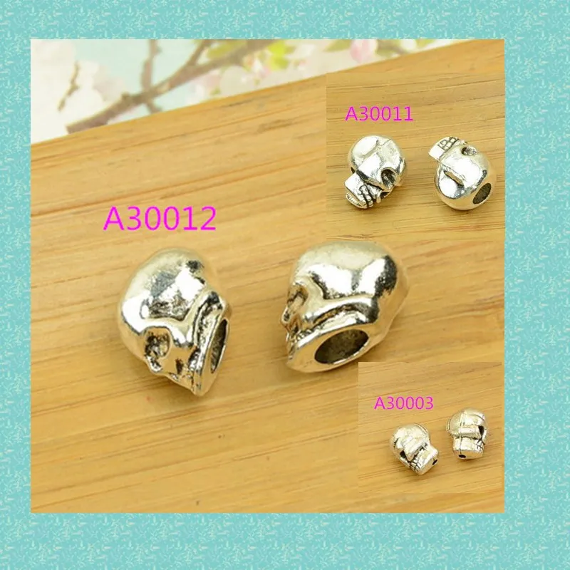 

Free Shipping! 3 styles zinc alloy bead antique silver color big/small hole beads charm pendant with hole for jewelry DIY