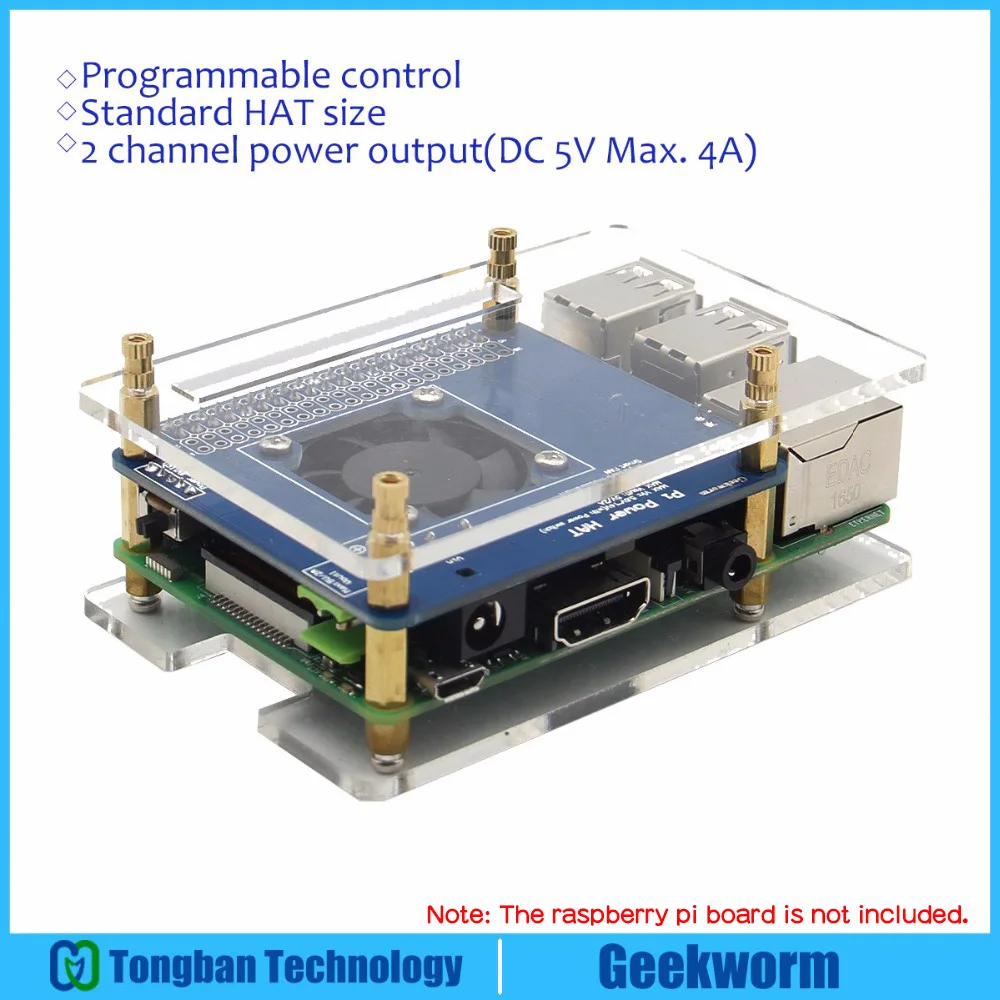 Raspberry Pi 3 Model B + Программируемый Умный вентилятор с контролем температуры и плата