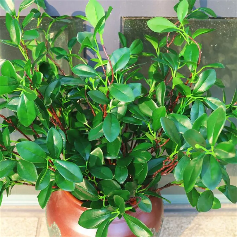 11 шт. искусственное миланское дерево блески шелковые Зеленые стебли Murraya зеленое