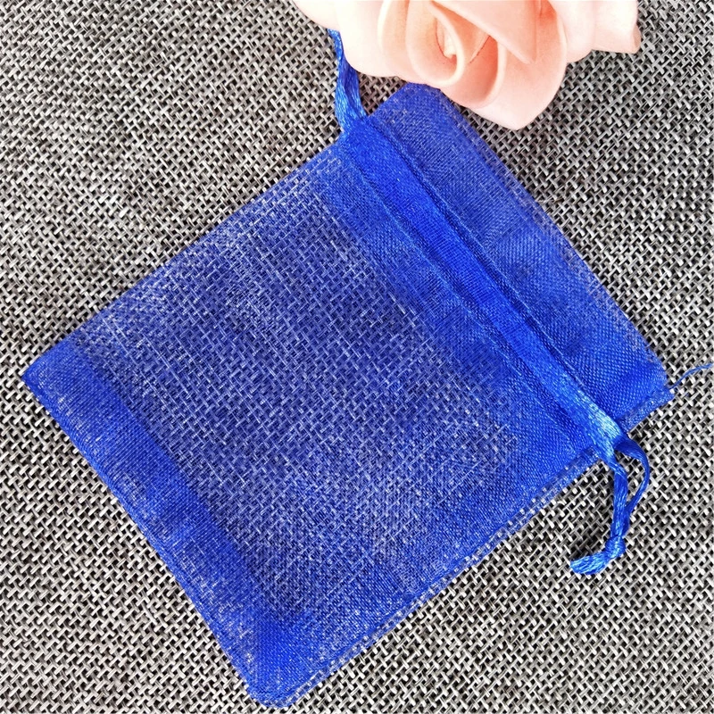 Royal blue 50 шт в наборе, подарочные пакеты холст сумка на кулиске из органзы на свадьбу, день рождения, Рождество, вечерние, подарок, ювелирное изделие Упаковка Мешки 6X8 см 5z - Цвет: Royal blue