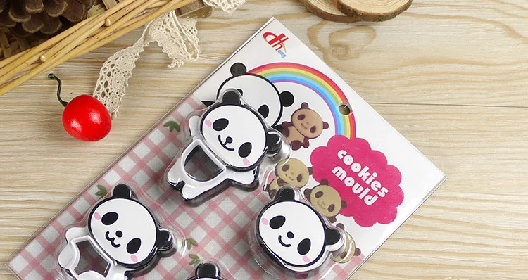 Печенье плесень Мини Panda Печенька Куки комплект мультфильм панда печенье резак Создание DIY тесто плесень