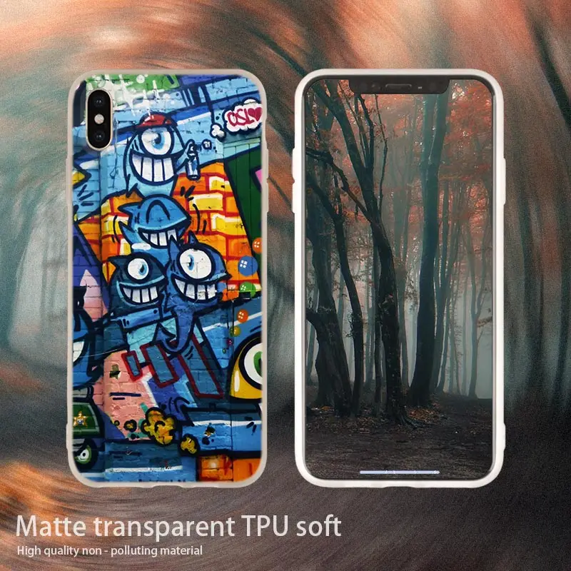 10 soft case Граффити обои Мягкий силиконовый чехол для телефона чехол для iPhone 11 Pro 7 8 Plus XR XS Max 4 5 5S SE 6 6s чехол Funda Etui чехол s - Цвет: 10 soft case