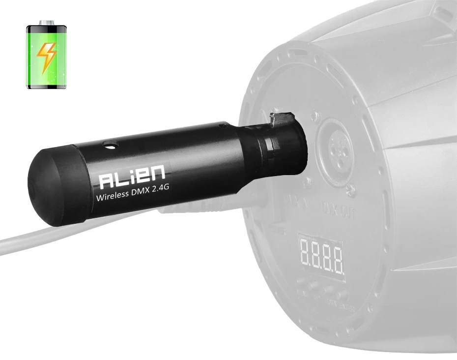 ALIEN Recharge 2,4G ISM беспроводной DMX 512 Dfi контроллер приемник XLR передатчик для дискотеки DJ вечерние панели для DMX сценический светильник