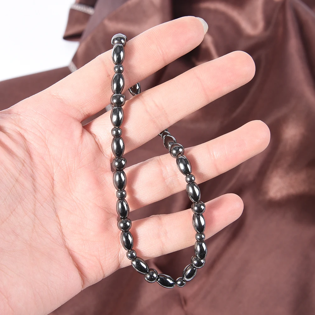 Новый винтажный черный магнитный терапевтический браслет с бусинами цепочка для