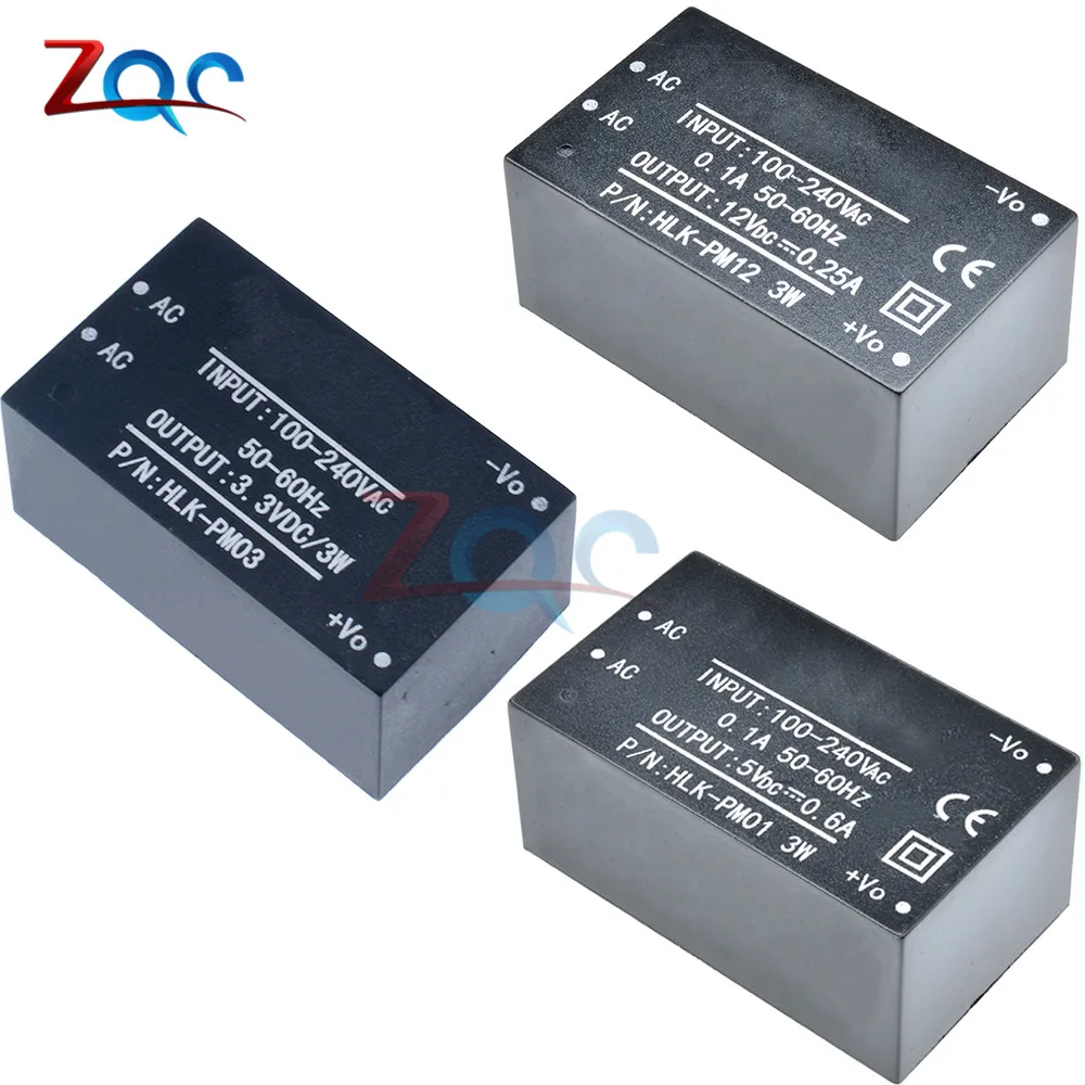 HLK-PM01 HLK-PM03 HLK-PM12 AC-DC 220V 5 V/3,3 V/12 V Мини Переключатель Импульсный источник питания модуль ldo понижающего для интеллигентая(ый) бытовой