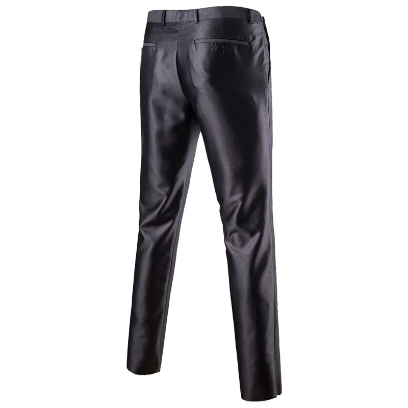 

Solid Color 2 Piece Dress Suit (Jacket+Pants) Men Casual Slim Fit Mens Business Gray Suits Formal Wedding Grooms Costumes Homme