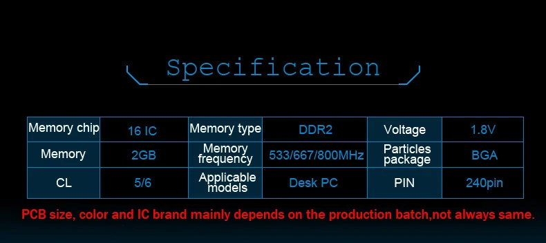 Ddr2 800 2 Гб оперативной памяти 667 работы intel и amd mobo совместимы с ddr2 ram pc6400 dimm 533 МГц