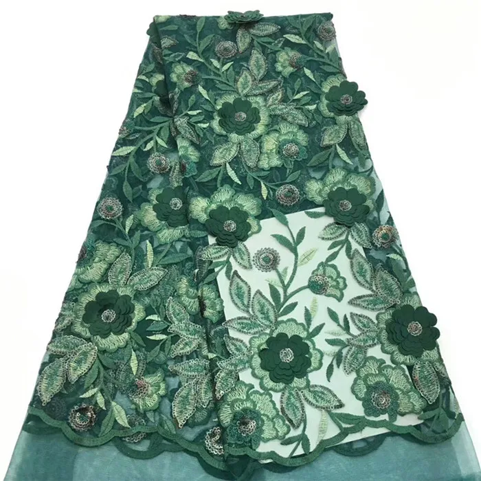 Latest African Lace Fabric 2019 Hot Sales red 3d Sequins With Cord Pink Gray Nigerian Fabricsffc1117 | Дом и сад