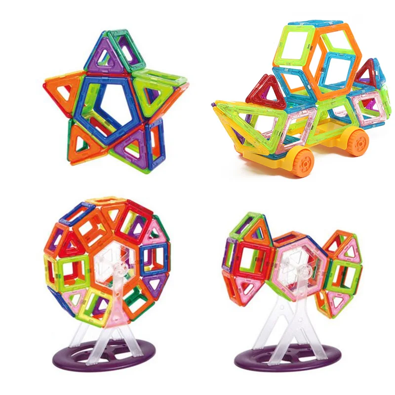 Мини 65 шт Детские магнитные Блоки Строительство просветить сборки строительные