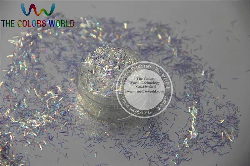 3 мм размер белый с синим светом сверкающие цвета блестящая полоса короткие