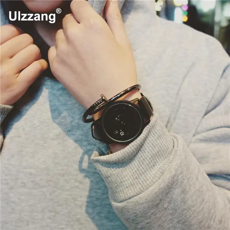 2018 Модные женские и мужские кварцевые часы для влюбленных кожаные Наручные Reloj