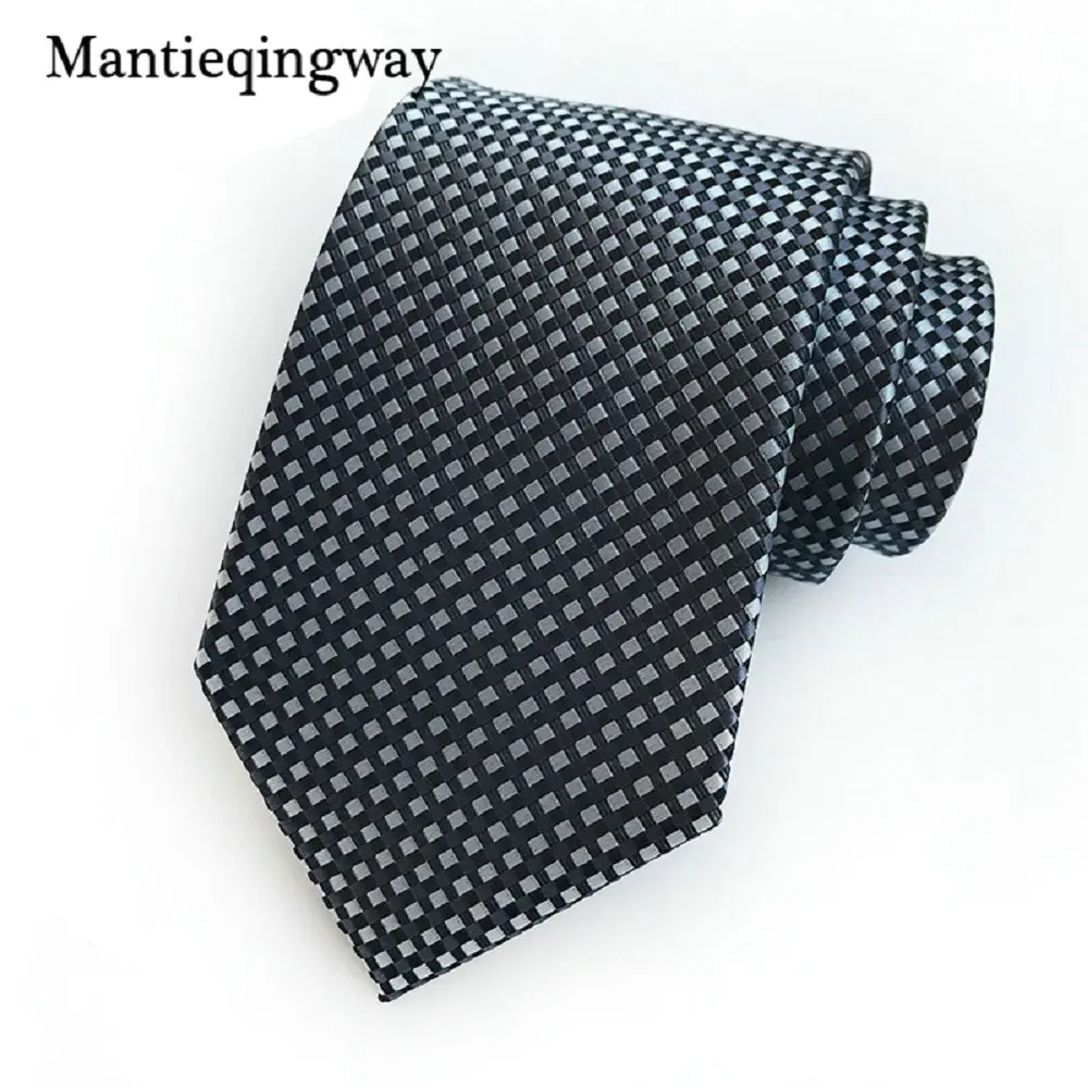 Mantieqingway модный клетчатый Пейсли 8 см галстук для мужчин костюм деловой галстук из полиэстера мужской бренд шеи галстуки подарок - Цвет: 16