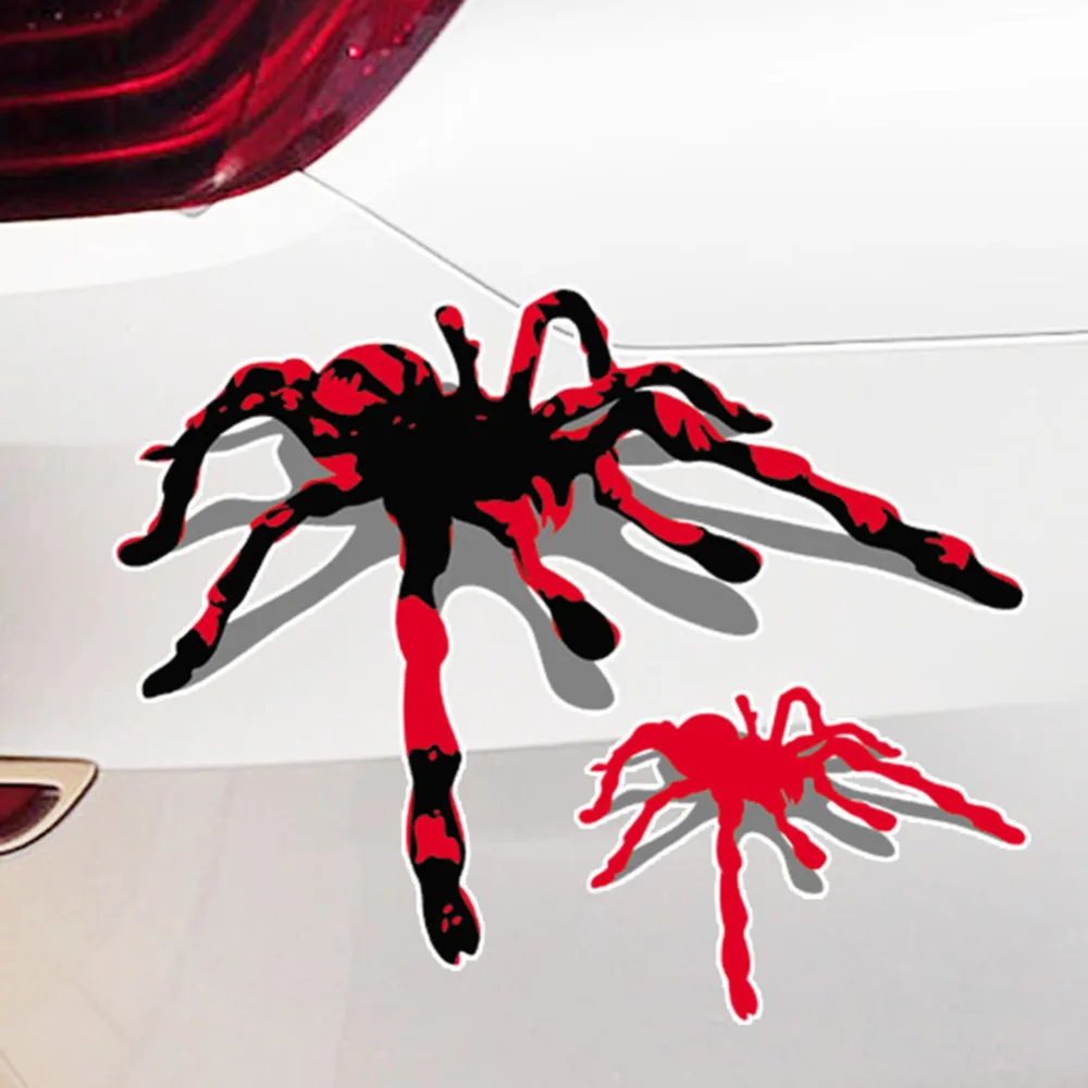 Креативная наклейка на машину мотоцикл украшение террор крутой красный паук
