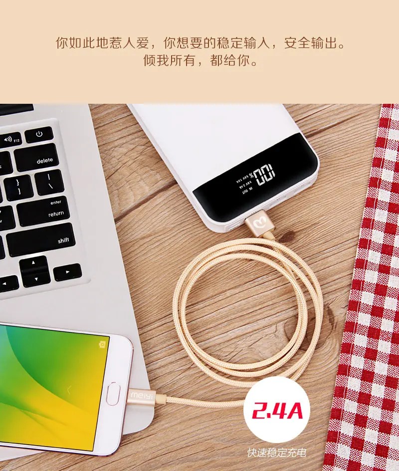 Meiyi M24 металлический нейлоновый Плетеный 1 м Micro USB кабель для синхронизации данных и зарядки, провод для телефона Android для samsung Galaxy Xiaomi