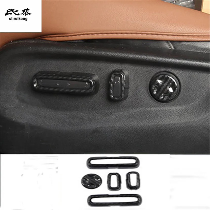 

5pcs/Lot ABS Carbon Finber Grain Seat Control Adjustment Button Decoration Cover For 2017-2019 HONDA CR-V CRV CR V MK5